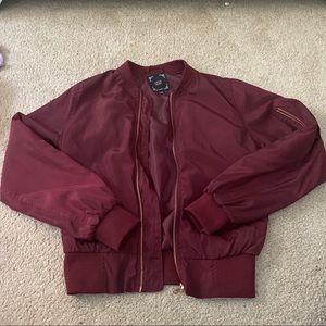 Burgandy Bomber Jacket